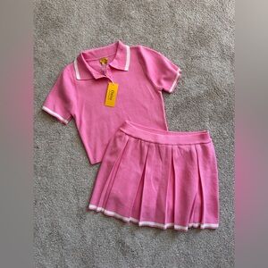 NWT Daisy Knit set pink L